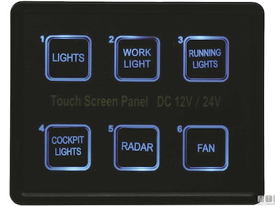 PANNELLO TOUCH IP67 BLUE LED 6 
