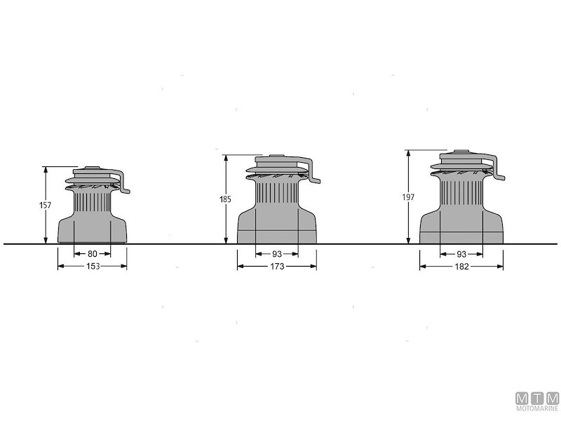 Winch Self Tailing XT Due Velocita' Ridotte