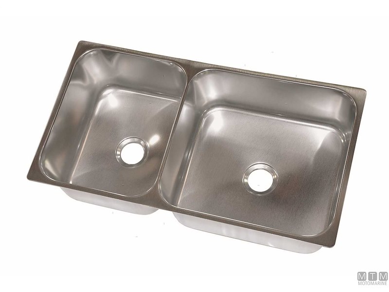 LAVELLO DOPPIO 575x300 INOX 