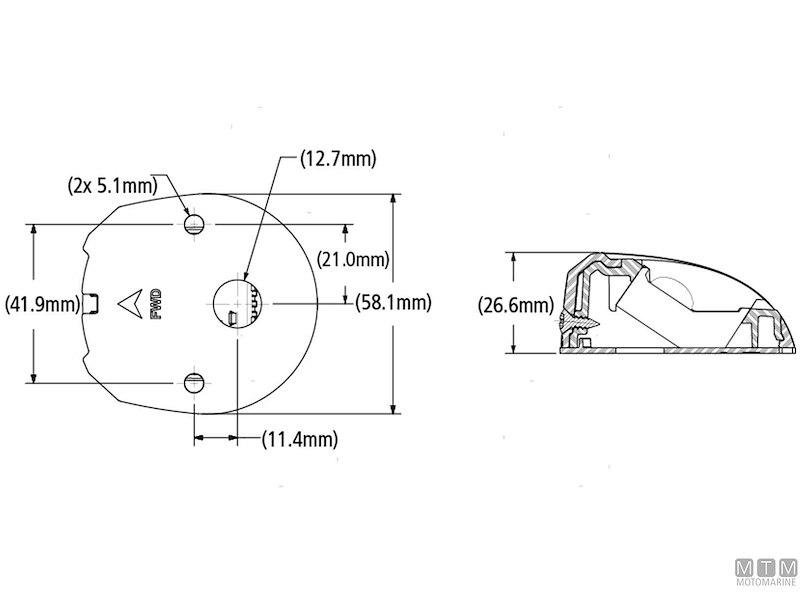 COPPIA FANALI ATTWOOD 2NM ROSSO VERDE 