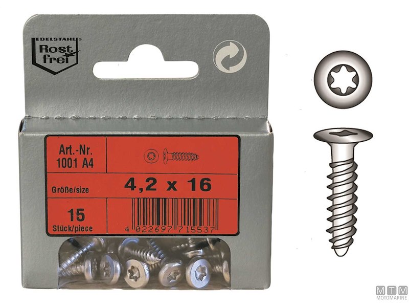 Viti Legno Per Pavimenti con Impronta TX Inox