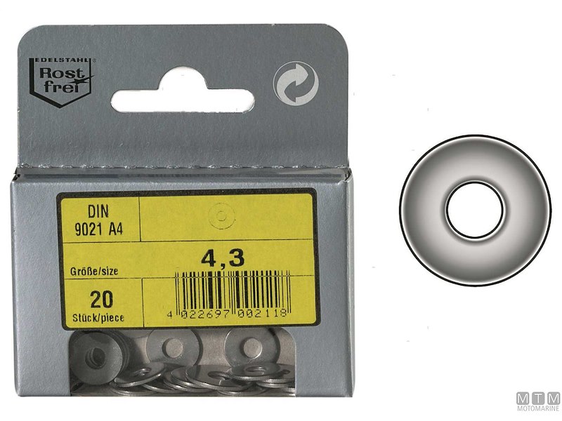 Rondelle Piane 3 Volte il Foro DIN 9021