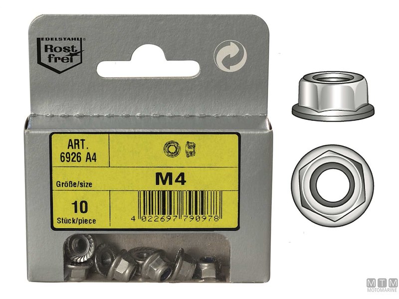 Dadi Esagonali Autobloccanti Flangiati DIN 6926