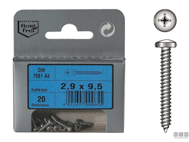 Viti Autofilettanti Testa Cilindrica DIN 7981