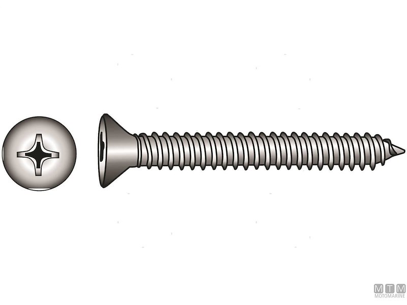 Viti Autofilettanti Testa Svasata Piana DIN 7982