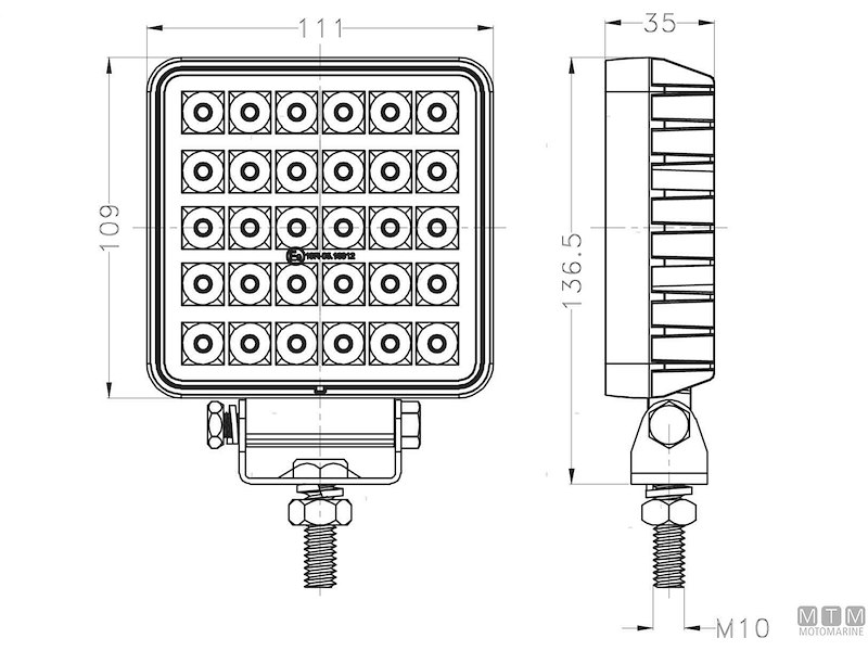 FARO DECK BIANCO LED SE 110 2250LM FLD 