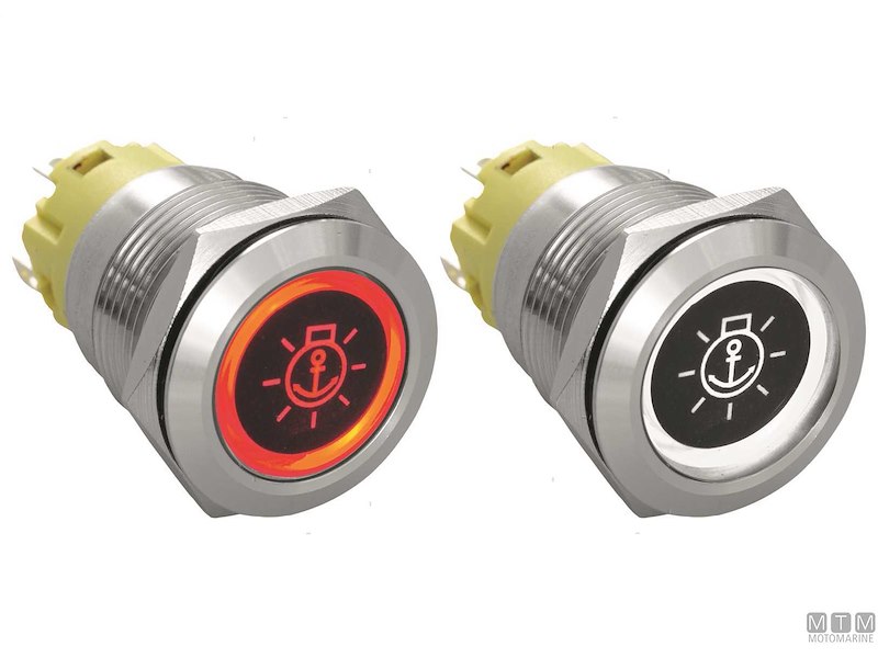 Interruttore LED Flat Label Inox