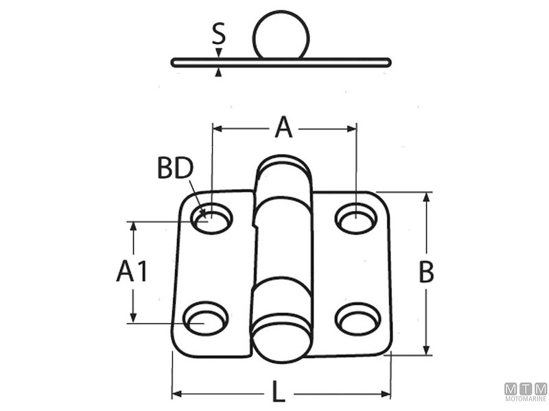 CERNIERA FRENATA MT INOX 40X41 