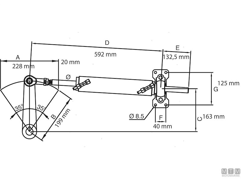 Timoneria Idraulica Ultraflex UC378 
