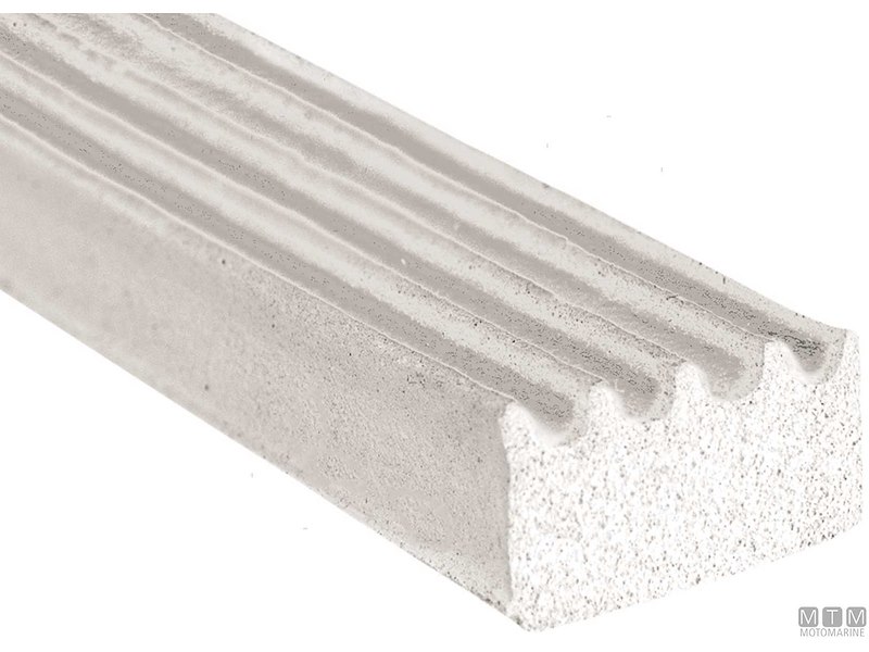Guarnizione Trim-Lok Ribbed Rubber Seal White