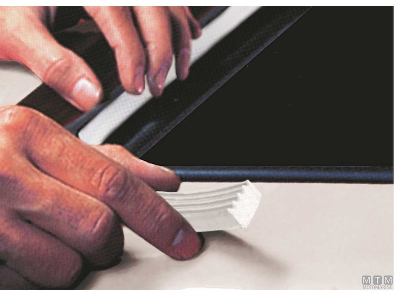 Guarnizione Trim-Lok Ribbed Rubber Seal White