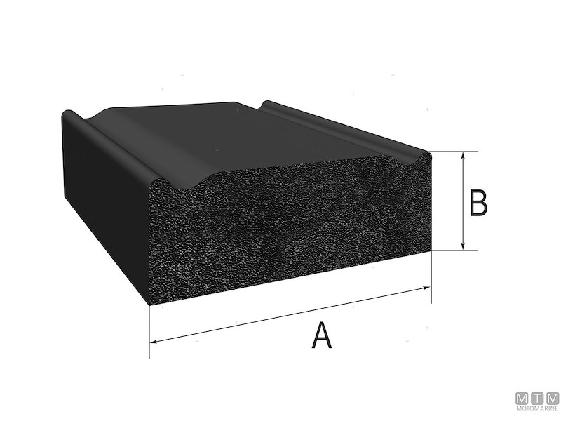 Guarnizione Trim-Lok Flat Rubber Seal Black
