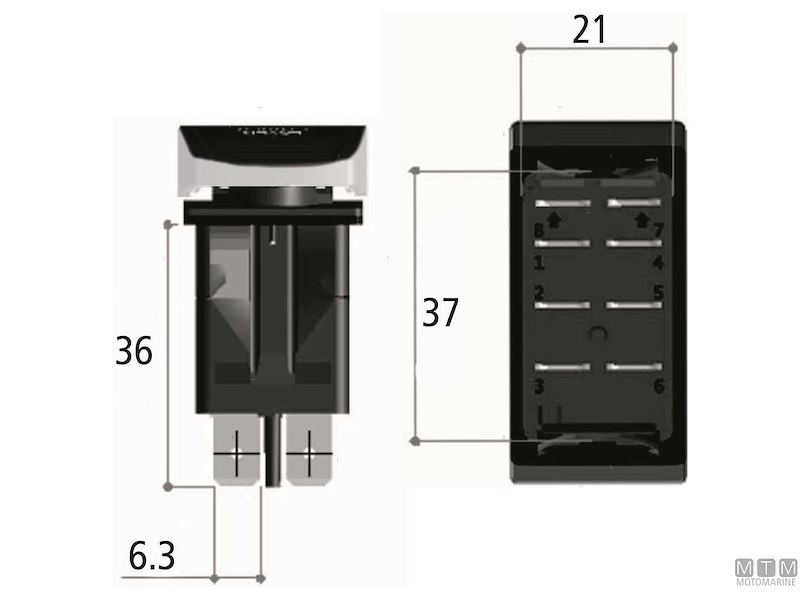Interruttore Impermeabile IP68 Label