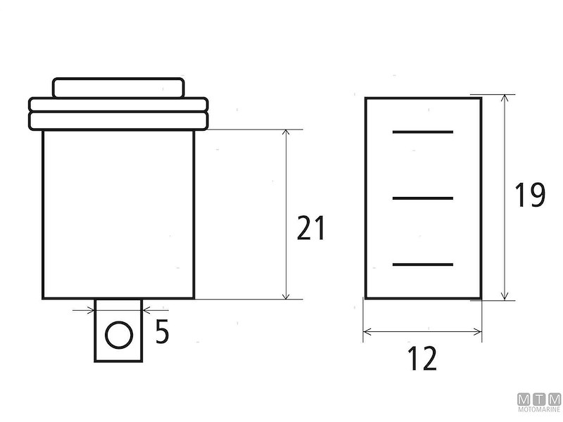 Interruttore FLN IP65 Square LED