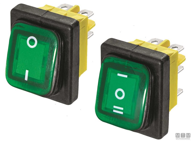 Interruttore FLN IP65 Green LED