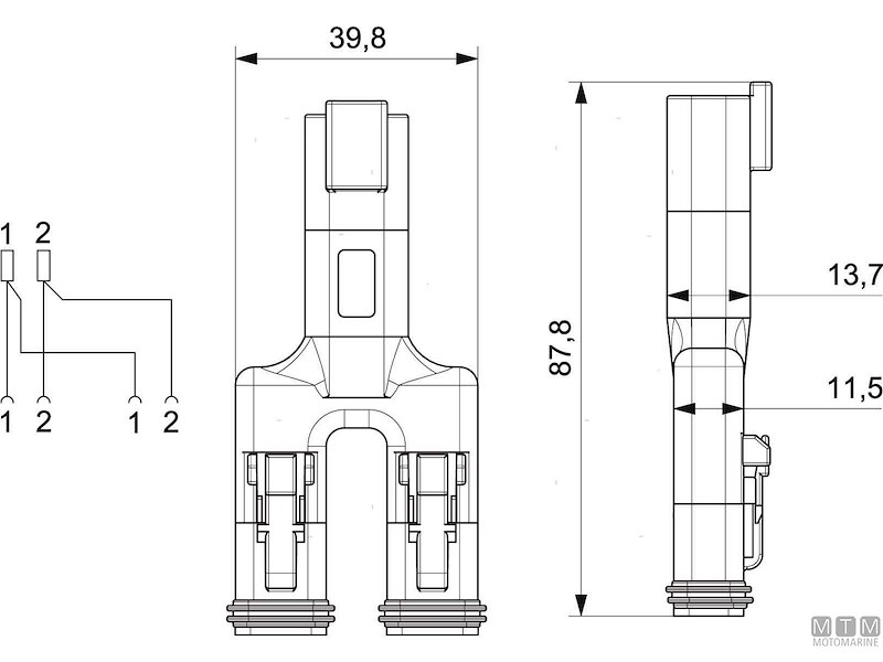 CONNETTORE DEUTSCH 2P-Y 