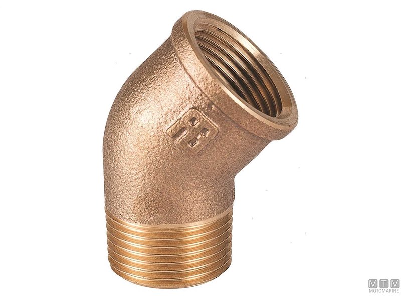 Gomito 45° M-F in Bronzo