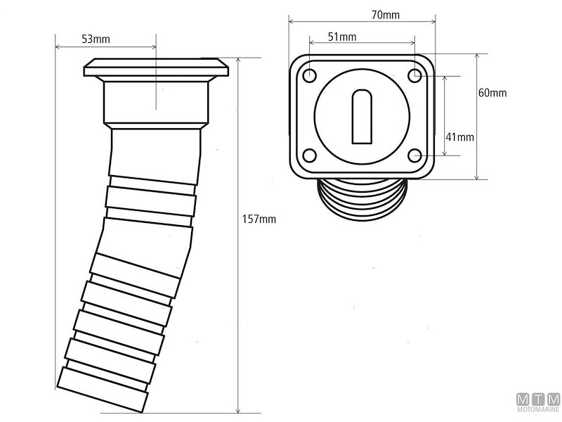 Tappi di Coperta Flush Angled H 150mm
