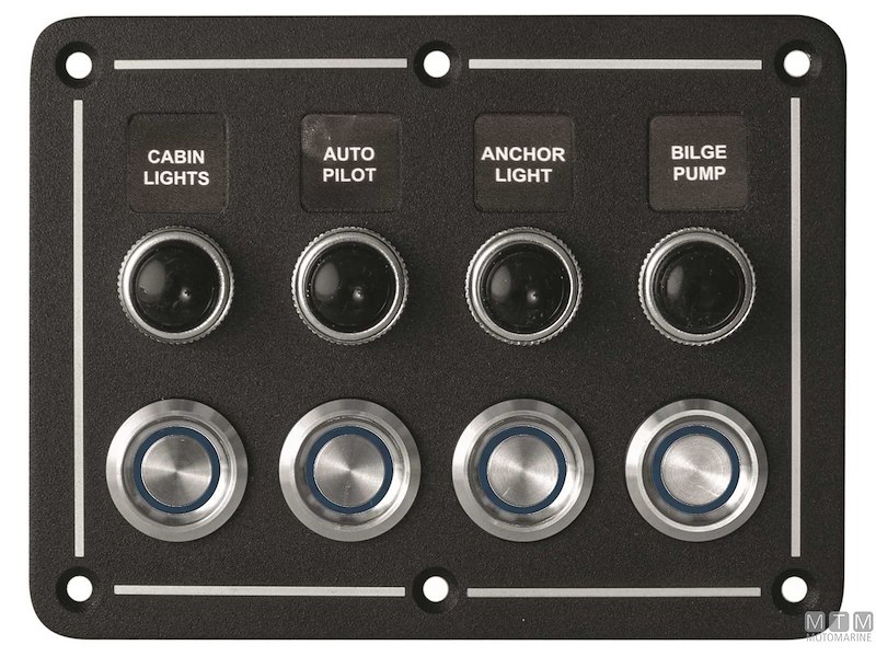 Pannello in Alluminio con Pulsanti Inox e Valvole