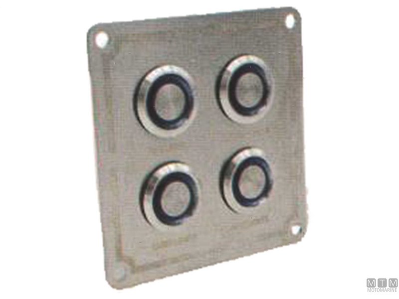 Pannello in Acciaio Inox con Pulsanti Inox e Fusibili