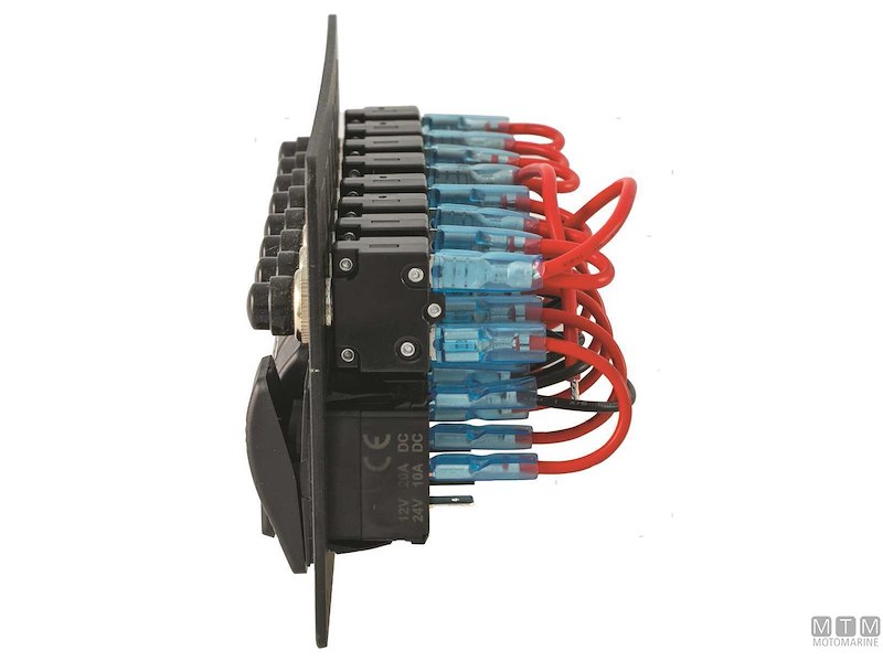 Pannello Aluminum Black con Interruttori Basculanti e Valvole