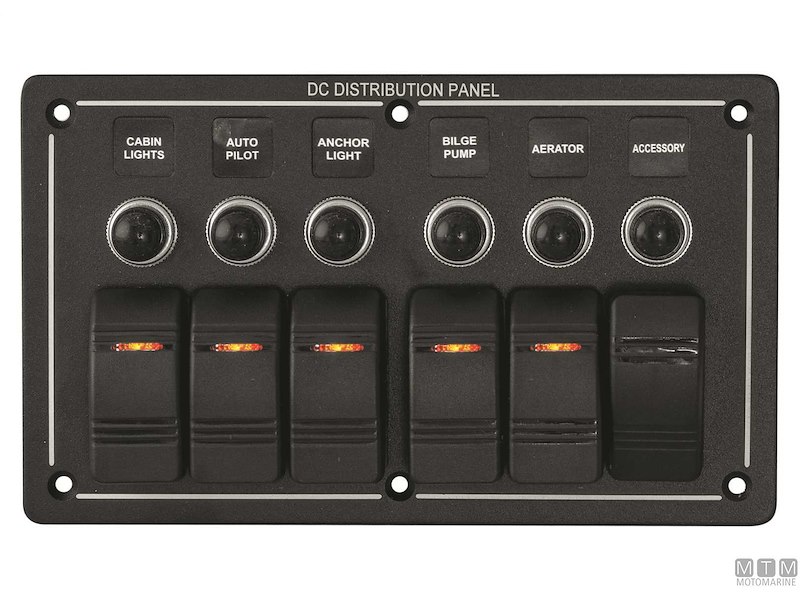 Pannello Aluminum Black con Interruttori Basculanti e Valvole