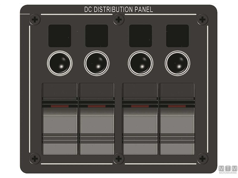 Pannello Aluminum Black con Interruttori Basculanti e Valvole