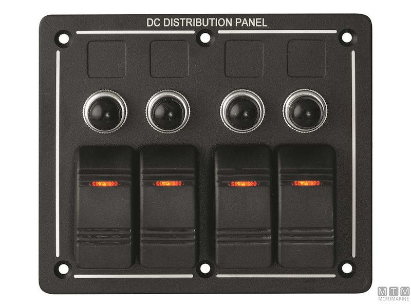 Pannello Aluminum Black con Interruttori Basculanti e Valvole