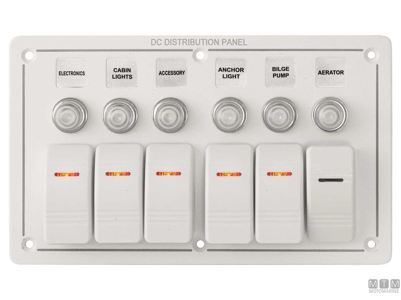 Pannello Aluminum White con Interruttori Basculanti e Valvole