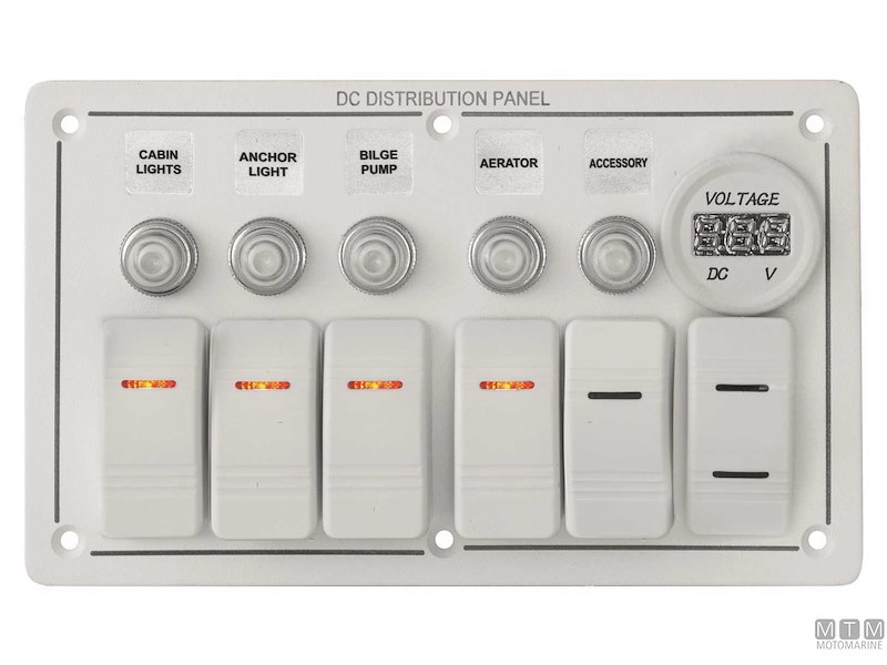 Pannello Aluminum White con Interruttori Basculanti e Valvole