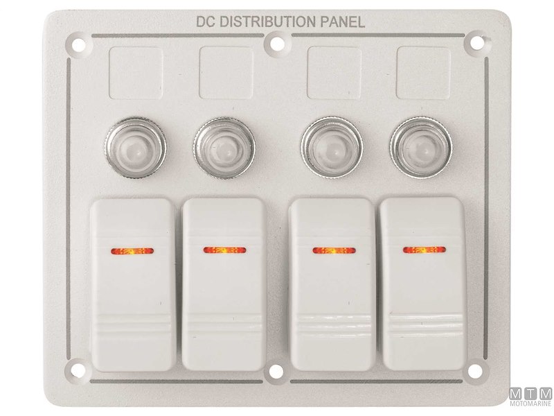 Pannello Aluminum White con Interruttori Basculanti e Valvole