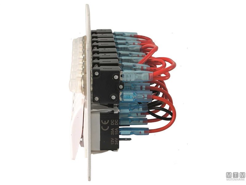 Pannello Aluminum White con Interruttori Basculanti e Valvole