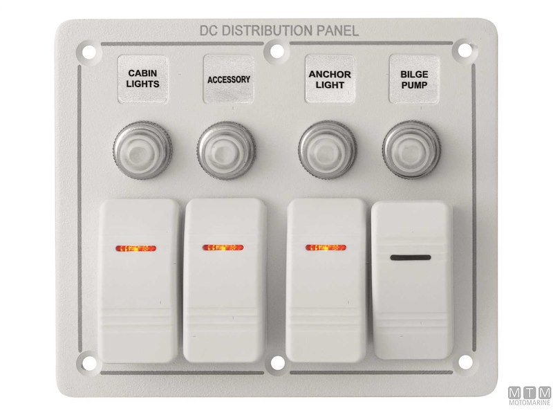 Pannello Aluminum White con Interruttori Basculanti e Valvole
