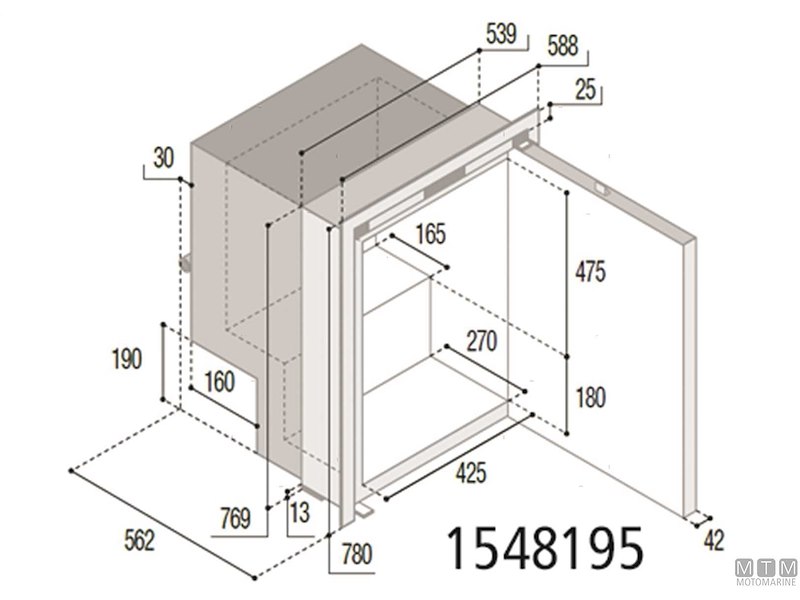 Frigoriferi Vitrifrigo Inox Compressore Interno