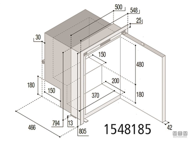 Frigoriferi Vitrifrigo Inox Compressore Interno