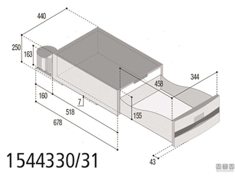 Frigorifero Vitrifrigo a Cassetto Compressore Esterno All-In-One Compact