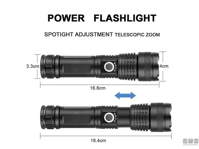TORCIA RICARICABILE LED WATERPROOF 