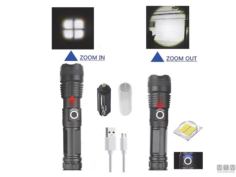 TORCIA RICARICABILE LED WATERPROOF 