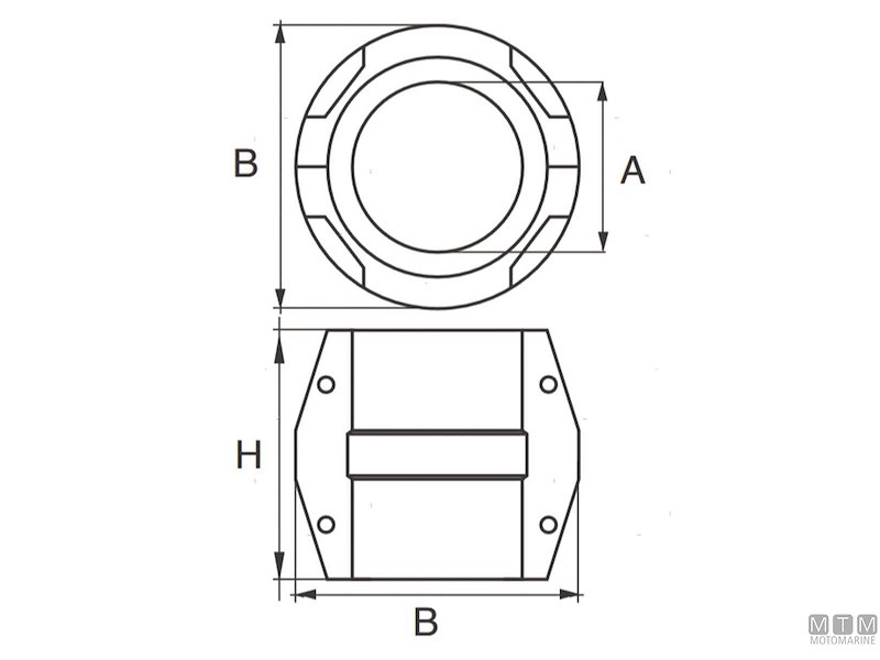 Anodi a Bracciale in Zinco Large-M per Assi Portaelica