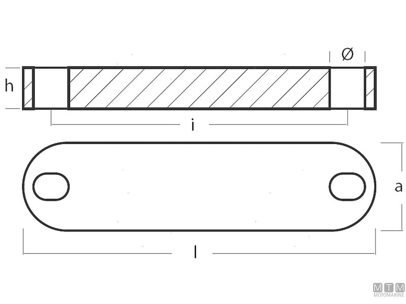 Anodo Piastrina per Bow Thruster Quick