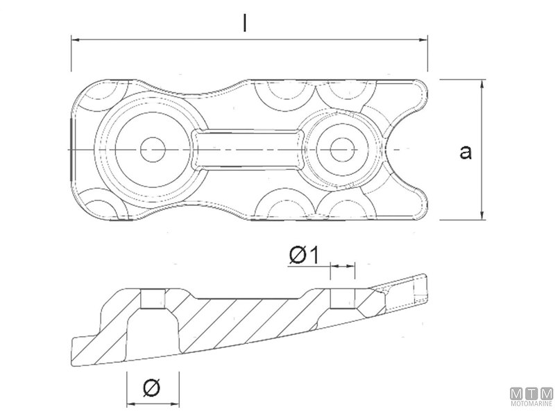 Anodo per Trim Mercury Verado 350 Pro