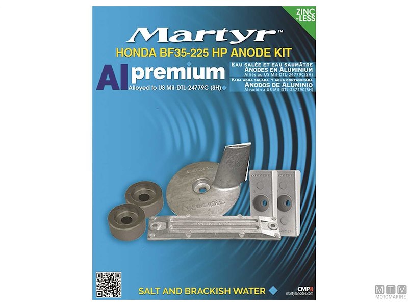 KIT ANODI PER HONDA BF35/225 IN ALLUMINIO