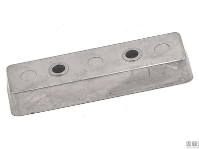 ANODO A PIASTRA RETTANGOLARE PER FLAP BENNET L95MM IN ZINCO 