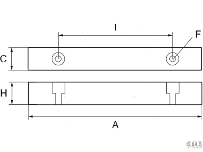 ANODO FERRETTI L255MM IN ZINCO 
