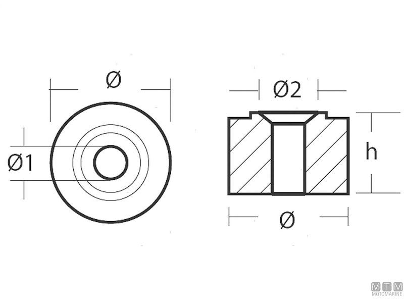 Anodo Rondella per Yamaha 50-90 HP