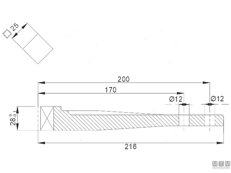 Leva Ricambio per Timoni Tor-Marine