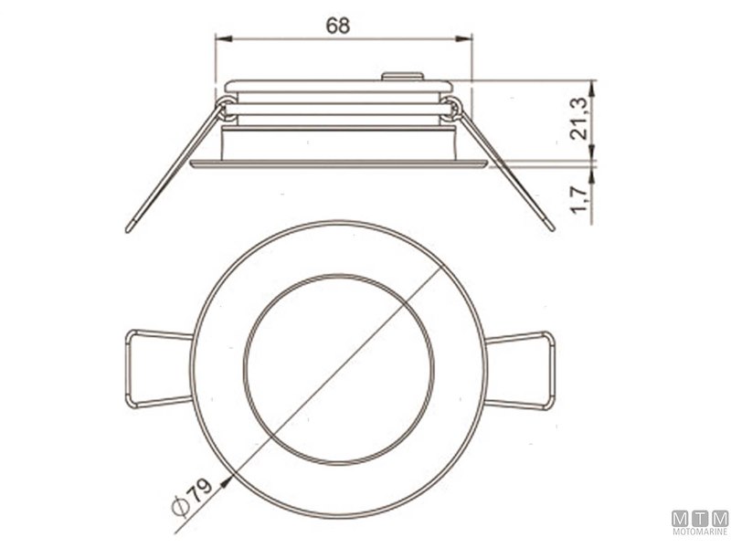 Faretto Intensa D80 Inox Satin