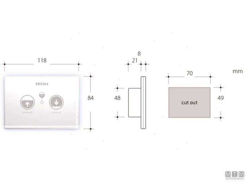 Pannelli Controllo per Toilets Tecma