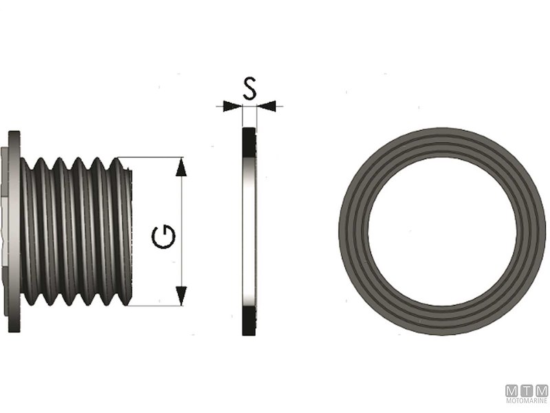Guarnizione EPDM per Filettatura Gas Maschio