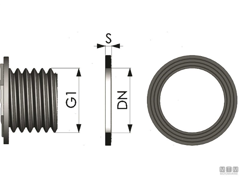 Guarnizione in EPDM per filetti femmina